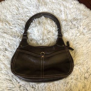 Brown Leather shoulder purse